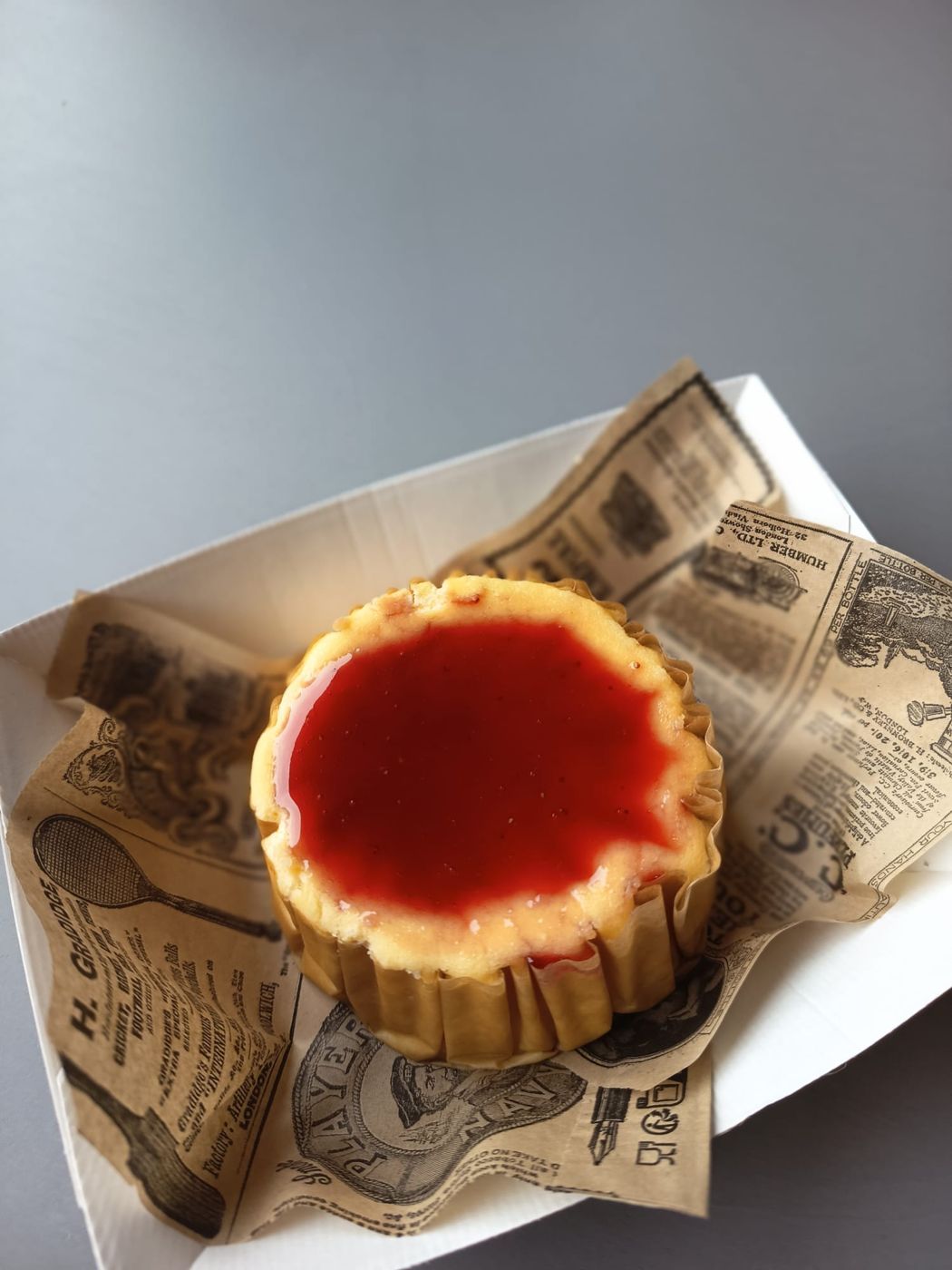 Tarta de queso con mermelada
